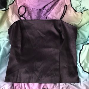 A formal black tank top